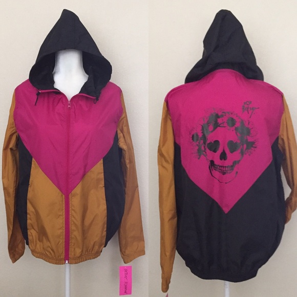 Betsey Johnson Jackets & Blazers - Daisy Crown Skull Windbreaker